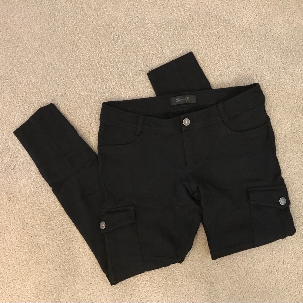 Black Seven7 Utility Ankle Skinny Pants